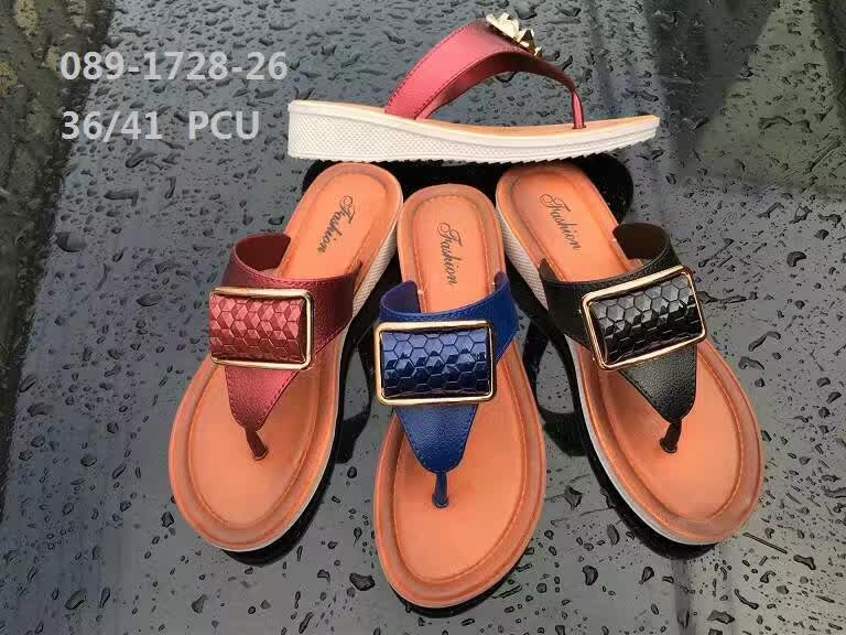 snake PU upper with square decoration PCU slipper
